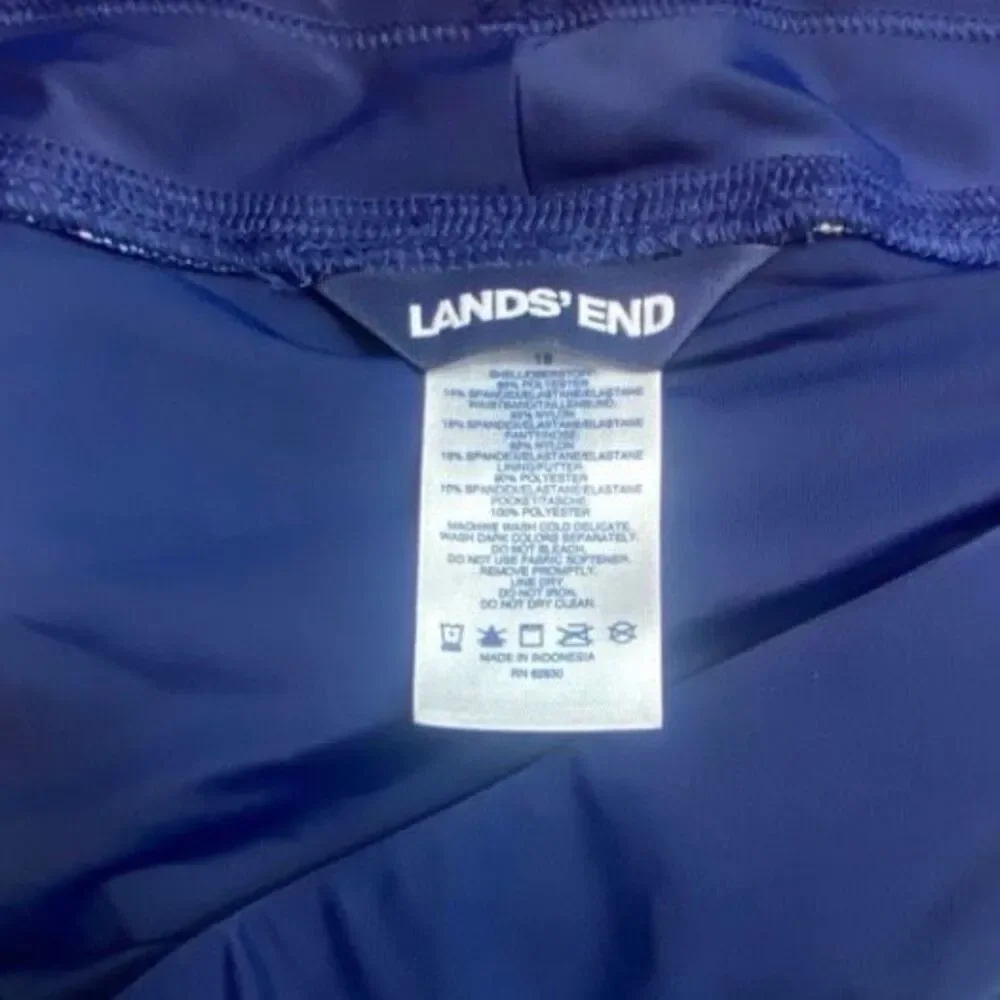 Lands End Lounge Shorts Striped Multicolor Soft Boho Relaxed Women 18